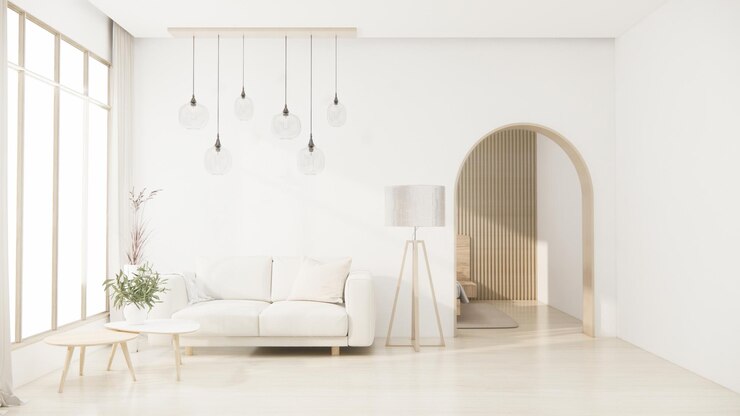 소파 안락 의자 미니멀리스트 디자인 muji style3D 렌더링