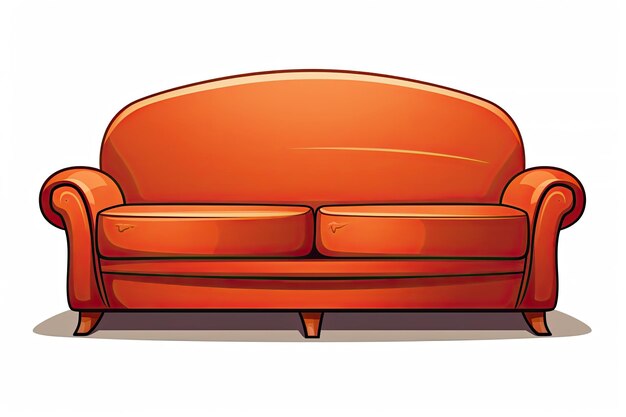 Photo sofa clipart in cartoon style vector illustration isolated on a white background