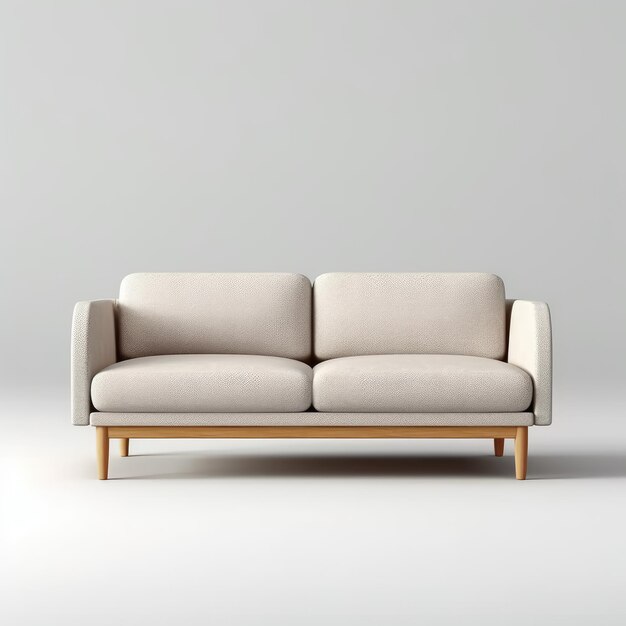 sofa divan couch modern Scandinavian interior furniture minimalism wood light studio photo