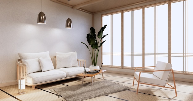 Mobili per divani e camere moderne dal design minimal.3d rendering