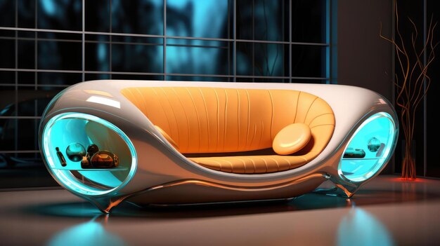 The sofa of the future in the interior