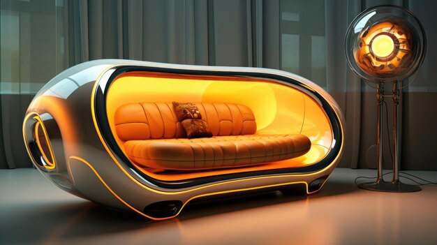 The sofa of the future in the interior