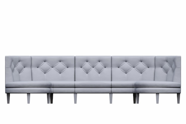 sofa geïsoleerd op een witte achtergrond, interieur meubels, 3D illustratie, cg renderen