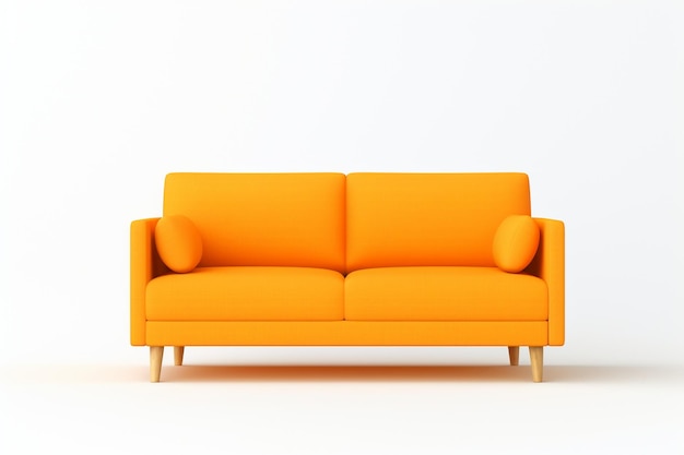 Sofa geïsoleerd witte achtergrond sofa 3d render premium