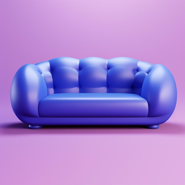 Sofa icon isolated 3d render illustration