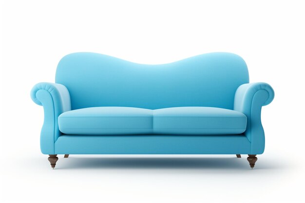 Sofa isolated white background sofa 3d render premium