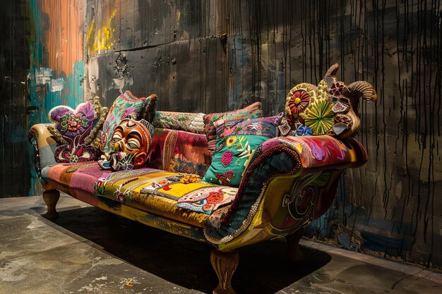 Photo sofa made of mexican narco surrealism creative furniture design