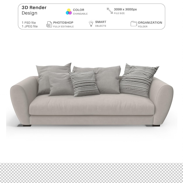 sofa set 3d modeling psd file realistic sofa interior furniture