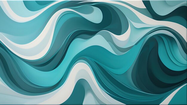 Soft abstract waves in shades of teal and aqua