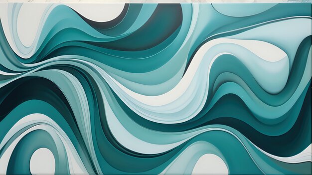 Soft abstract waves in shades of teal and aqua