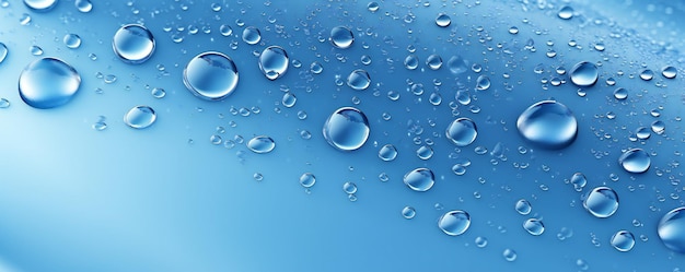 Soft blue morning dew background with small water drops