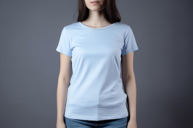 Soft blue women t shirt