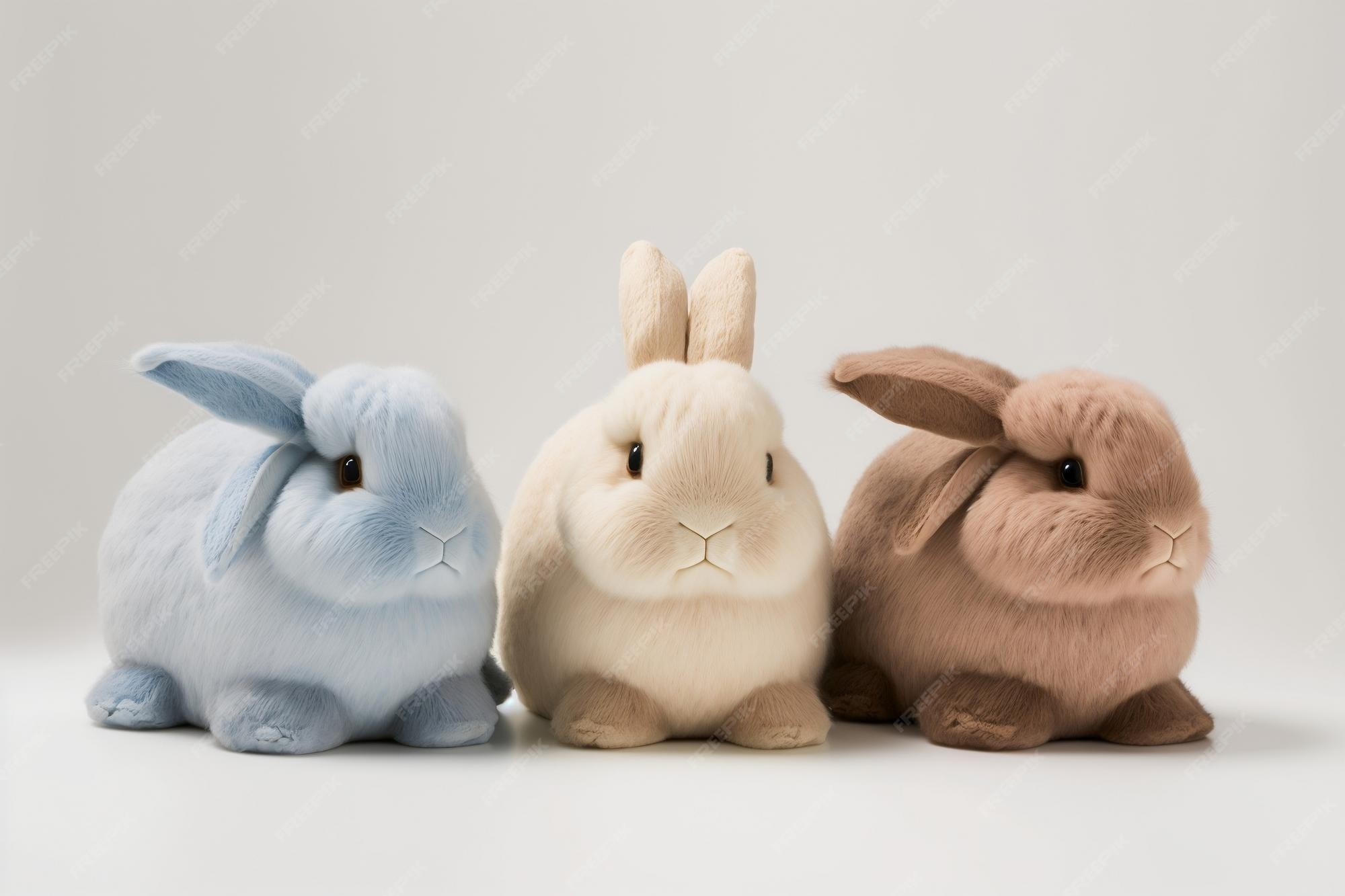 Premium AI Image | Soft Bunny Plush Toy on Pastel and White Background ...