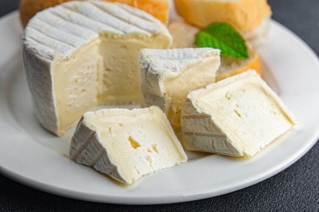 soft cheese in white mold delicious creamy taste healthy eating cooking appetizer meal food snack