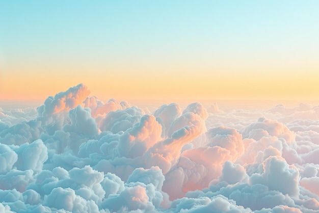 A soft cloud background with a pastel colored orange to blue gradient