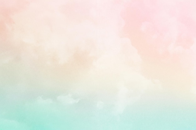 soft cloud and sky with pastel gradient color and grunge paper texture abstract nature background