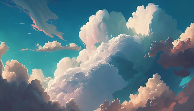 Premium Photo | Soft clouds in the skygenerative ai