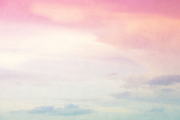 Фото Мягкая облачность - градиентная пастель, абстрактный фон неба в сладком цвете.