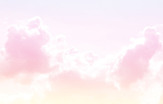 やわらかな曇りはグラデーションパステル、甘い色の抽象的な空の背景です。