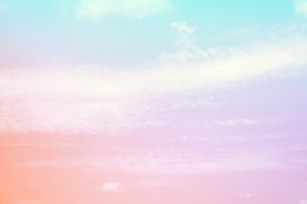 Photo soft cloudy is gradient pastel,abstract sky background in sweet color.