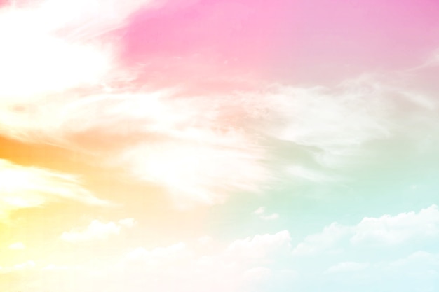 Photo soft cloudy is gradient pastel,abstract sky in sweet color.