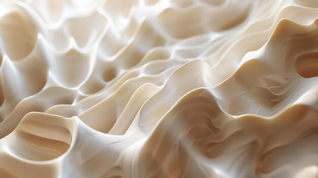 Фото Мягкие кремовые волны жидкого ванильного пудинга