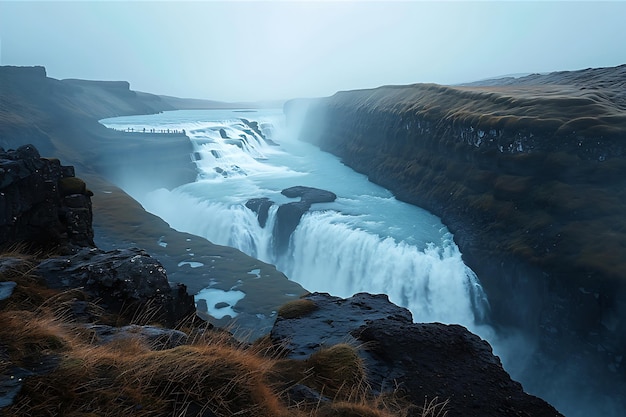 Photo soft depiction of iceland water
