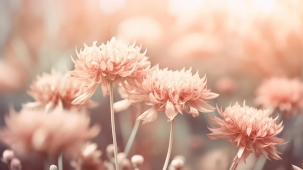 Soft dreamy sweet flower for love romance background Generative AI