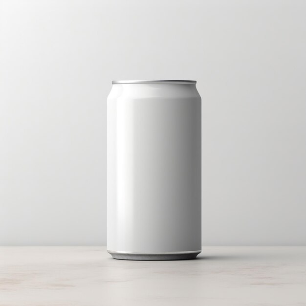 Photo soft drink can packaging mockup with isolated background