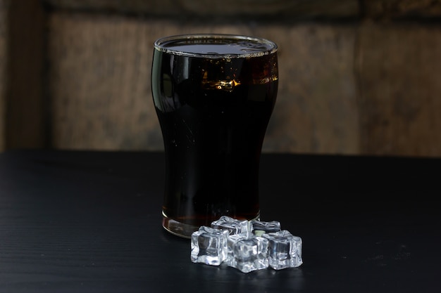 Soft drink mix Ice in glass 