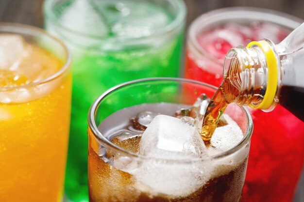 Soft drinks and fruit juice mixed with soda high in sugar have a negative effect on physical health