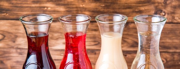 Soft drinks in a jar