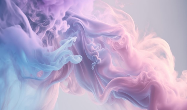 Soft Ethereal Dreamy Pastel Smoke Background with Copy Space