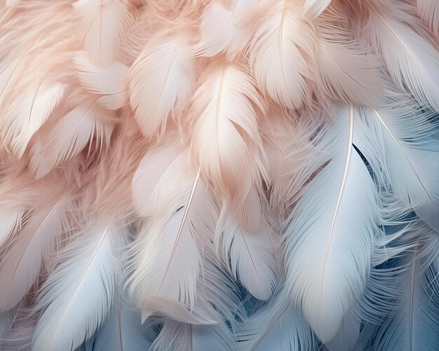 Foto soft feather closeup texture flat lay background