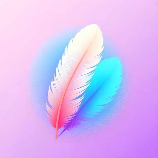 Soft Feather Vector Icon Elegant 4K Flat Design Illustration