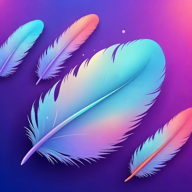 Soft Feather Vector Icon Elegant 4K Flat Design Illustration