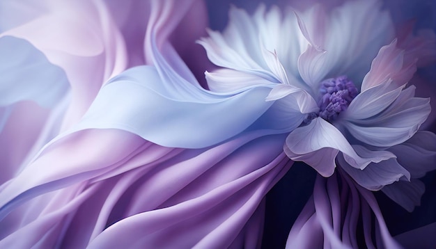 Soft floral bluepurple background by Generative AI