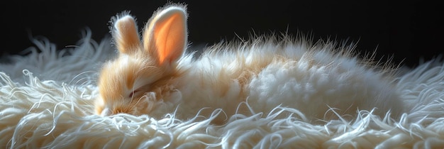 Photo soft fluffy angora rabbit fur texture background image