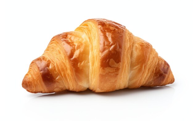 A Soft and Fluffy Croissant Experience Isolated on Transparent Background