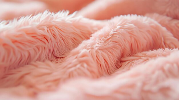 Photo soft and fluffy pink fur texture