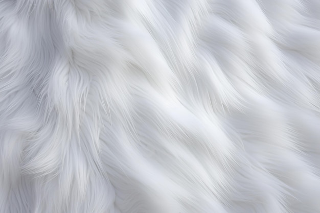 Soft and fluffy white fur perfect for a cozy background or texture