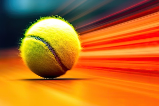 テニスグラスにテニスボールの柔らかい焦点