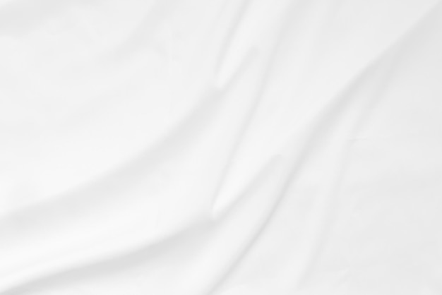 Soft focus white smooth ripple linen fabric texture background