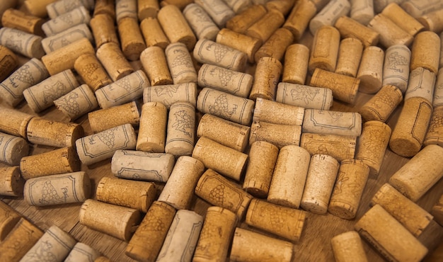 Soft focused wine corks background