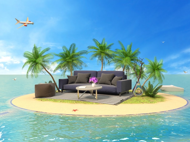 島の柔らかい家具