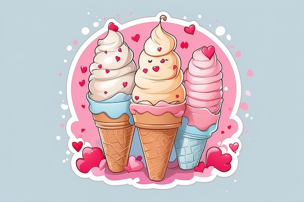 soft ice cream waffle cone Soft serve ice cream 3d vector american sundae swirl in wafer cone or machine vanilla ice cream