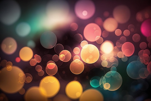 Soft LED out of focus bokeh effect background generative ai