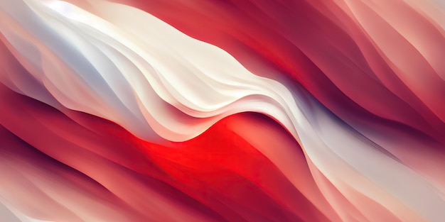 Soft liquid flow of red and white wavy shapes seamless texture with blurring effect