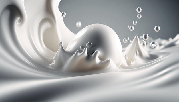 Soft Milk White Wave Background with a Subtle Look