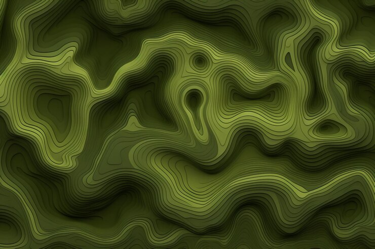 Photo soft moss green background with glowing contours green greenery scene design background